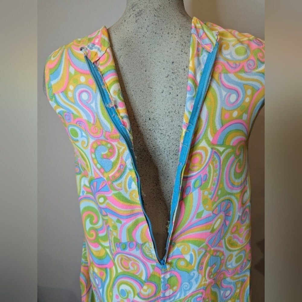 60's vintage iconic psychedelic disco shift dress. Couture Size 8/10. - Picture 10 of 12